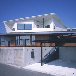 伊敷台の桜島を望む家
